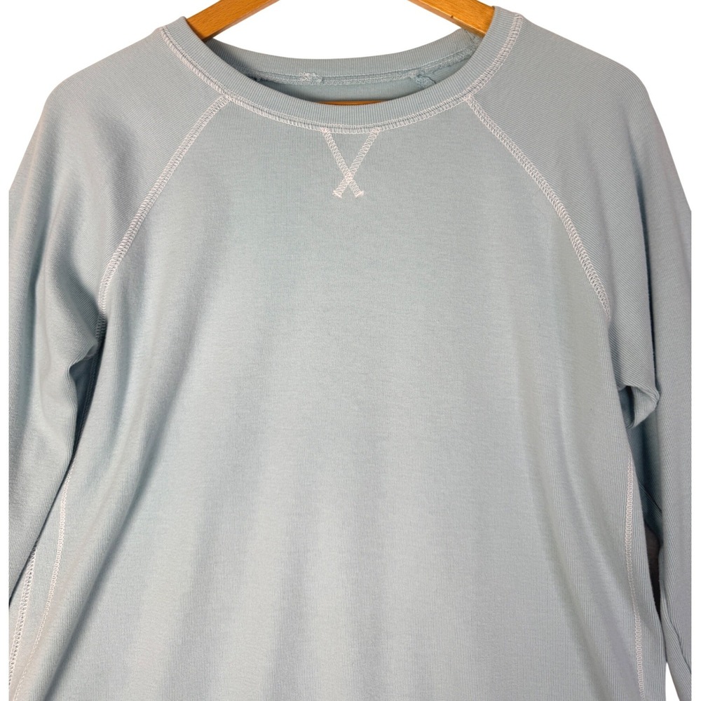 Eddie Bauer Crewneck Long Sleeve Light Blue Pullover Sweatshirt Top Size M - Picture 3 of 10